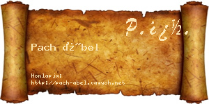 Pach Ábel névjegykártya