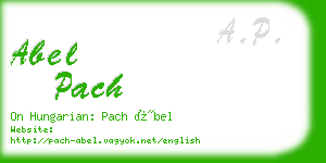 abel pach business card